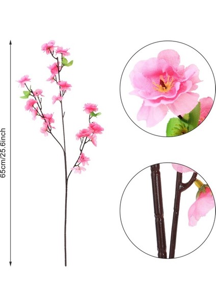 Beyaz 1 Adet Yapay Kiraz Çiçeği Çiçek Dalları, Ipek Bahar Şeftali Çiçeği Buketi Çiçek Düğün Ev Dıy Dekorasyon Için Kaynaklanıyor (Yurt Dışından) modelleri