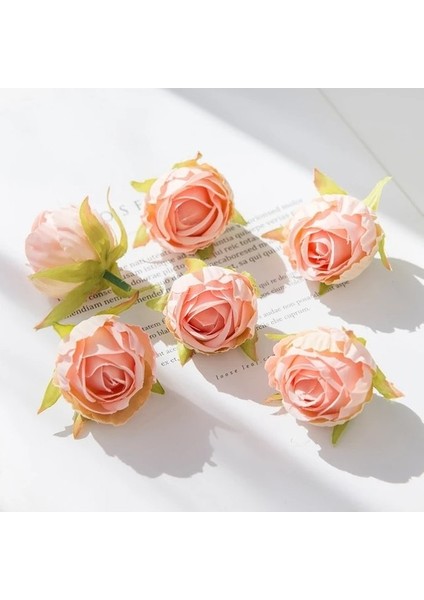 Eti Pembe 10 Adet Ipek Çay Tomurcukları Güller Kafa Düğün Dekoratif Çelenkler Ev Için Noel Süslemeleri Diy Hediye Kiler Yapay Çiçekler (Yurt Dışından)