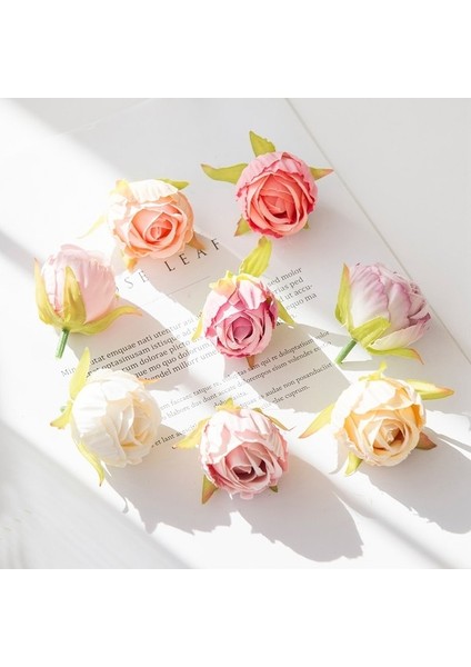 Eti Pembe 10 Adet Ipek Çay Tomurcukları Güller Kafa Düğün Dekoratif Çelenkler Ev Için Noel Süslemeleri Diy Hediye Kiler Yapay Çiçekler (Yurt Dışından) fırsatları