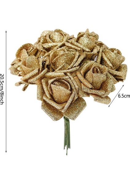 Gümüş 10 Adet Glitter Köpük Gül Yapay Çiçekler Buket Düğün Dekorasyon Çiçek Gül Ev Dekorasyon Flores Gül Çiçek (Yurt Dışından) fırsatları