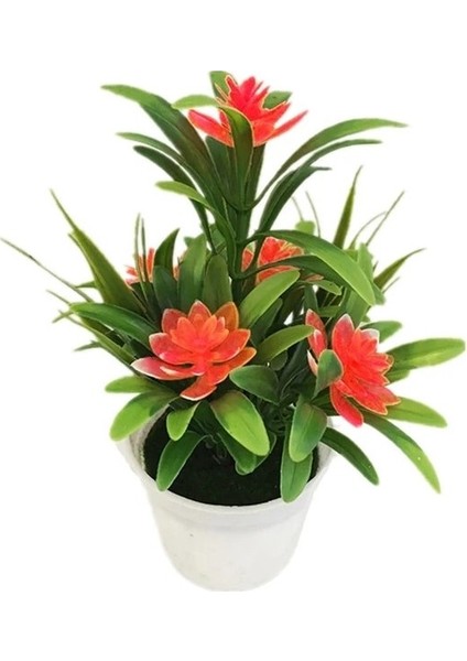 Turuncu Mini Yapay Kiler Etli Saksı Küçük Simüle Çiçekler Pot Raf Dekor ve Yatak Odası Dekoru Masa Ki (Yurt Dışından)