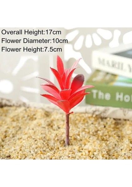 Uzun O Lan Kırmızı Akın Yapay Succulents Kiler Masaüstü Masa Yatak Odası Ofis Mini Bonsai Süs Kiler Ev Bahçe Dekorasyonu (Yurt Dışından)