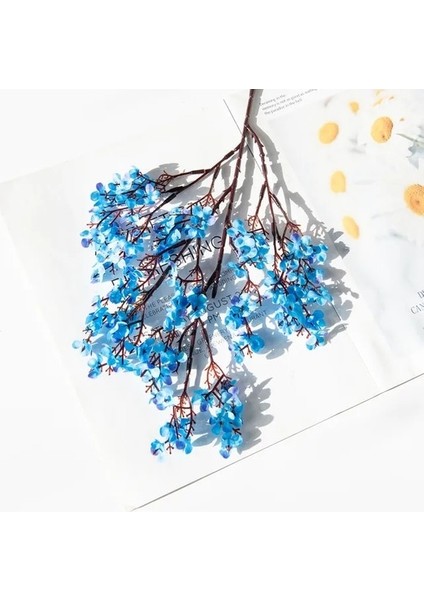 Mavi 1 Parça 2 Adet Yapay Kiler Uzun Bebeğin Nefesi Noel Süslemeleri Ev Düğün Gelin Festivali Parti Için Vazo Plastik Çiçekler (Yurt Dışından)
