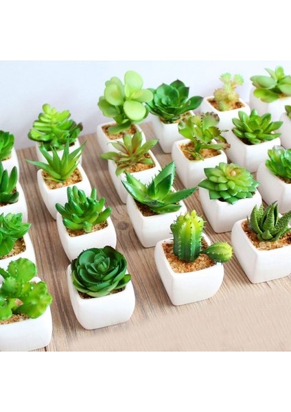 Yeşil Yuanxinmei 39 Stilleri Yeşil Yapay Succulents Kiler Ev Bahçe Dekorasyon Düğün Kileri Duvar Çiçek Aranjmanı Bonsai Kiler (Yurt Dışından) fiyatları