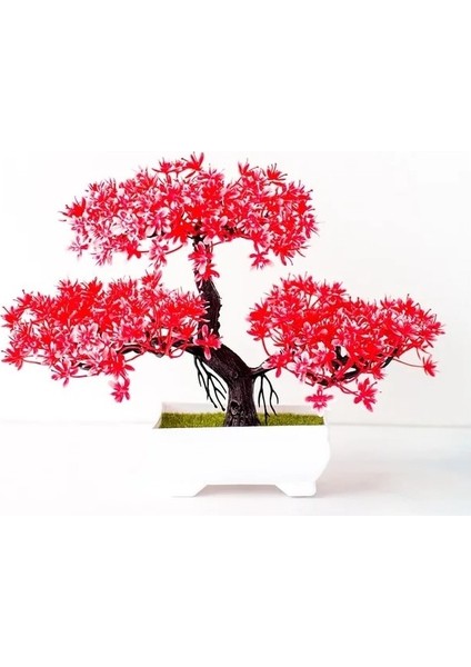 Kırmızı Yapay Kiler Çam Bonsai Küçük Ağaç Saksı Kileri Bir Simülasyon Lotus Çam Çiçek Bonsai Seti Saksı Yeşil Kiler Otel (Yurt Dışından)