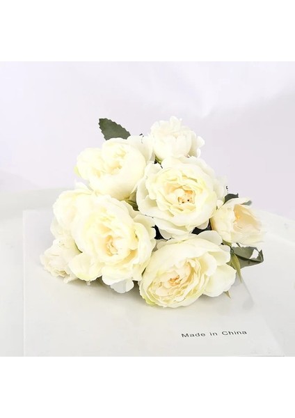 Kahve Rengi Çok Renkli Güzel 5 Büyük Kafa 2 Küçük Tomurcuklar Retro Şakayık Çiçek Ipek Çiçek Buket Aile Düğün Dıy Dekorasyon Da (Yurt Dışından) modelleri