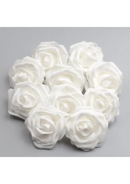 Açık Pembe 50 Adet 6 cm Yapay Pe Köpük Beyaz Güller Çiçekler Ev Düğün Dekorasyon Için Dıy Scrapbooking El Yapımı Çiçek Başları (Yurt Dışından) fiyatları