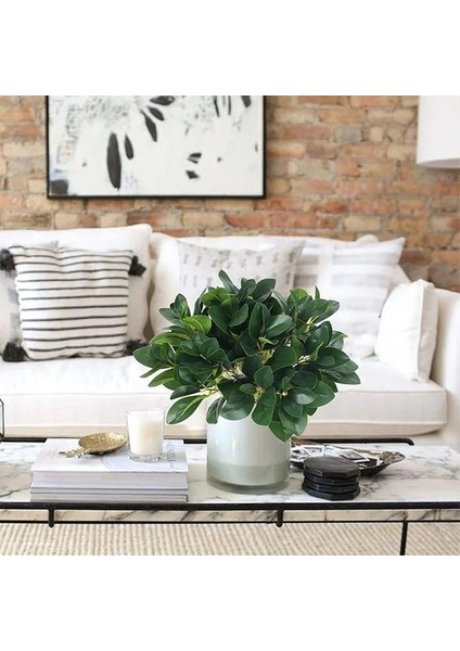 Stil 2 Yapay Çalılar Kiler Okaliptüs Yaprakları Bahçe Ev Düğün Avlu Açık Ofis Dekor Için Yeşillik Dalları Kaynaklanıyor (Yurt Dışından) indirimleri