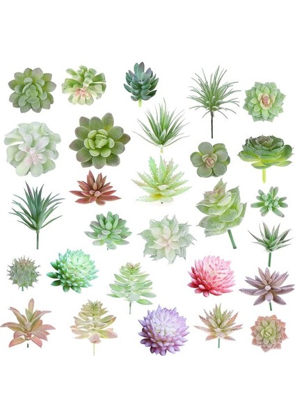 24 Yapay Succulents Ki Simülasyonu Succulents Saksı Ki Minyatür Kiler Succulents Ev Ofis Dekor (Yurt Dışından) fiyatları