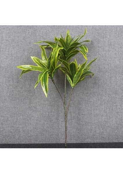 Qianxiaobaihezhu 36 cm 3 Kafaları Yapay Palmiye Ağacı Plastik Bambu Şube Tropikal Saksı Kileri Ev Masaüstü Ki Duvar Dekorasyonu Için Çim (Yurt Dışından)