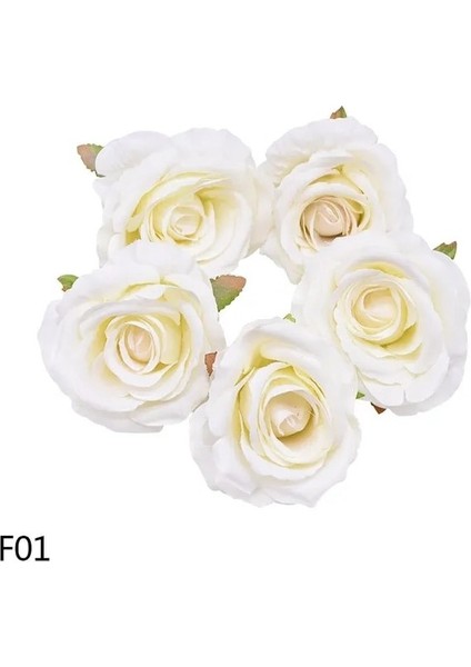 F01 5 Adet Yenı 5/10 Adet 10 cm Yapay Çiçekler Kafa Ipek Gül Çiçek Düğün Ev Dekorasyon Için Çiçekler Dıy Çelenk Karalama Defteri Malzemeleri (Yurt Dışından)