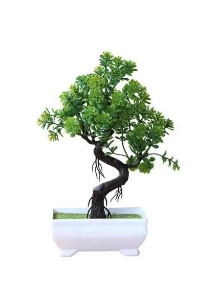Yeşil Simülasyon Ki Yapay Saksı Ağacı Bonsai Dekoratif Yeşil Kiler Süsler Ev Otel Bahçe Dekor Düğün Dekorasyon (Yurt Dışından)
