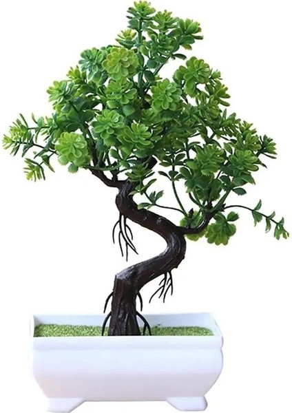 Yeşil Simülasyon Ki Yapay Saksı Ağacı Bonsai Dekoratif Yeşil Kiler Süsler Ev Otel Bahçe Dekor Düğün Dekorasyon (Yurt Dışından) modelleri