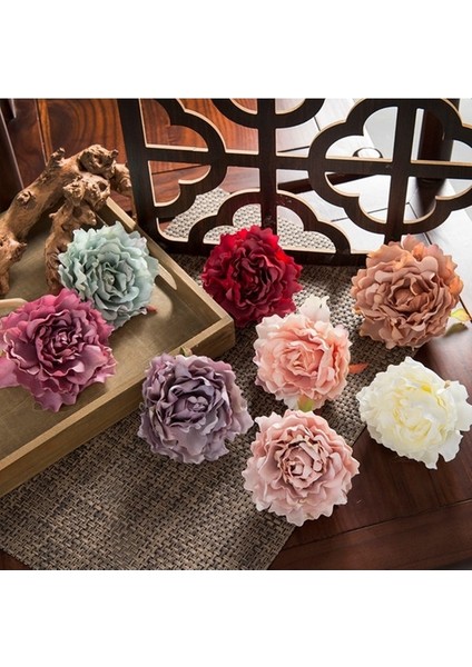 Mavi 5 Parça 10 Adet Yapay Çiçekler Ev Noel Süslemeleri Ev Için Ipek Şakayık Ki Diy Scrapbooking Açık Düğün Dekorasyon (Yurt Dışından) modelleri