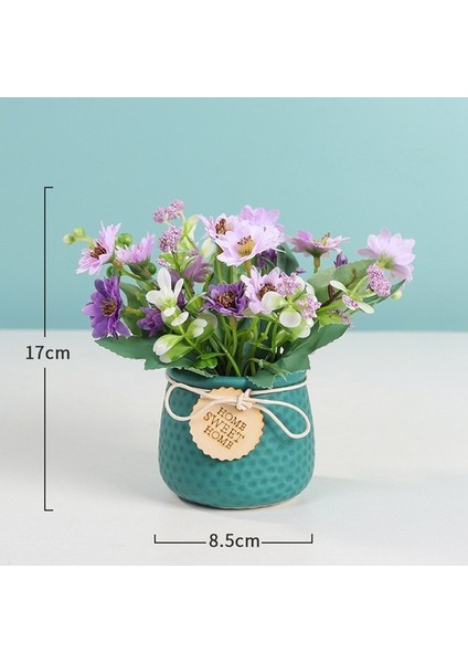 Iskandinav Cineraria Simülasyon Çiçek Saksı Dekorasyon Süsler Masa Çiçekler Düğün Dekorasyon Çiçekler, Yeşil (Yurt Dışından) fiyatları