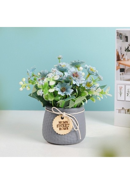 Iskandinav Cineraria Simülasyon Çiçek Saksı Dekorasyon Süsler Masa Çiçekler Düğün Dekorasyon Çiçekler, Yeşil (Yurt Dışından) indirimleri