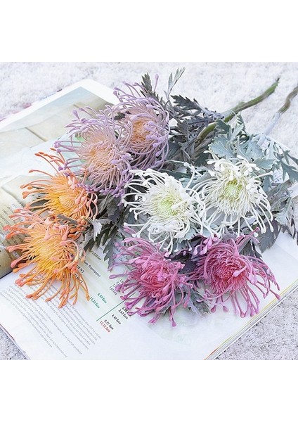 Erik Yapay Çiçekler Kısa Şube Yengeç Pençe 2 Çatal Iğnelik Noel Çelenk Vazo Ev Düğün Dekorasyon Için Dikim (Yurt Dışından) modelleri