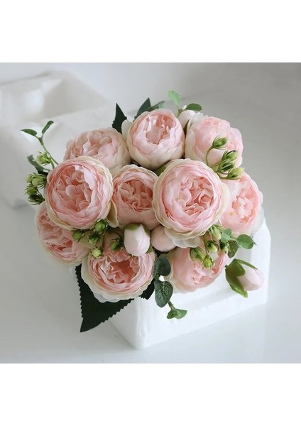 Gül 1 Paket Ipek Şakayık Buket Ev Dekorasyon Aksesuarları Düğün Parti Karalama Defteri Kiler Diy Ponponlar Yapay Güller Çiçekler (Yurt Dışından) indirimleri