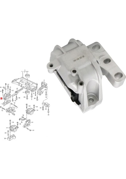 Motor Montaj Braketi Şanzıman Süspansiyon 1K0-199-262-BE 1K0199262K Vw Sagltar Passat Golf Audi A3 Leon Octavia Için (Yurt Dışından) fiyatları