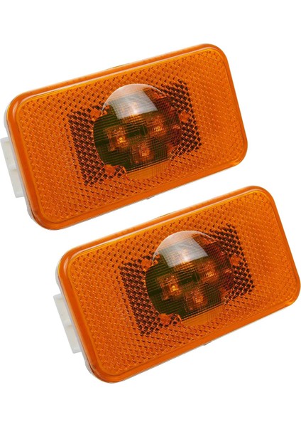2 Adet 24V Araba Kamyon LED Yan Sinyal Lambası 4led Amber Gösterge Uyarı Lambaları Volvo Kamyon Fm/fh (Yurt Dışından)