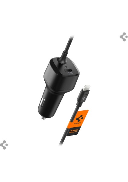47W USB-C 2 Port Araç içi Hızlı Şarj Aleti + Lightning Şarj Kablosu Güç Adaptörü Çakmaklık iPhone & iPad Type-C - ACP04205