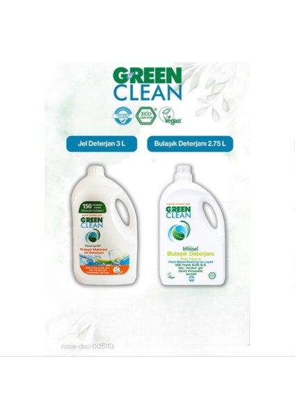 2. 75 L Bulaşık Deterjanı, Bulaşık Mak. Jel Deterjan 3l ve Rosie Pamuk