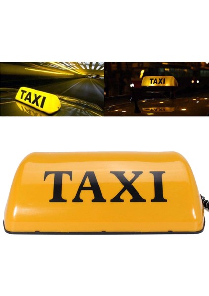 12V Su Geçirmez Üst Tabela Manyetik Metre Kabin Lambası Işığı LED Taxı Sinyal Lambası - Beyaz (Yurt Dışından) fiyatları