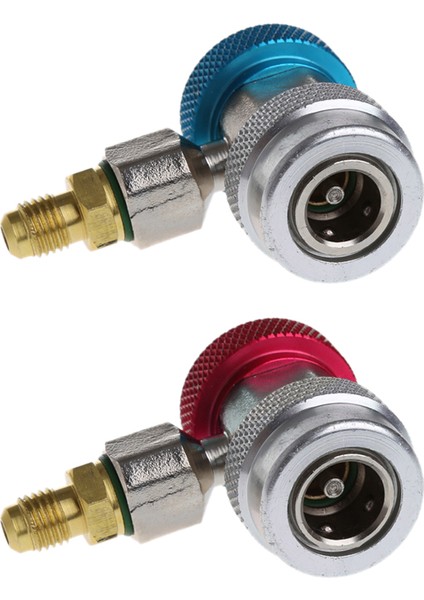 2 Adet Araba Oto Freon R134A H/l Hızlı Çoğaltıcı Adaptörleri Klima Soğutucu Ayarlanabilir A/c Manifold Göstergesi (Yurt Dışından)