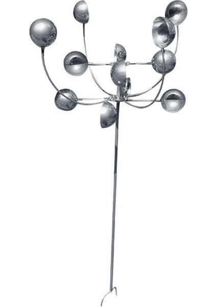 Yaratıcı Büyülü Metal Yel Değirmeni 3D Rüzgarla Çalışan Kinetik Heykel Çim Metal Rüzgar Döndürücüler Açık Bahçe (Yurt Dışından)