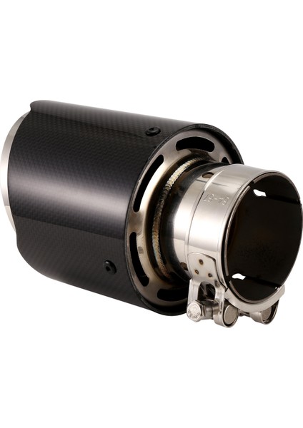 Araba Parlak Karbon Fiber Egzoz Ucu 63-101MM Evrensel Araba Egzoz Borusu Modifikasyonu Kuyruk Boğazı Klipsli Kuyruk Borusu (Yurt Dışından)