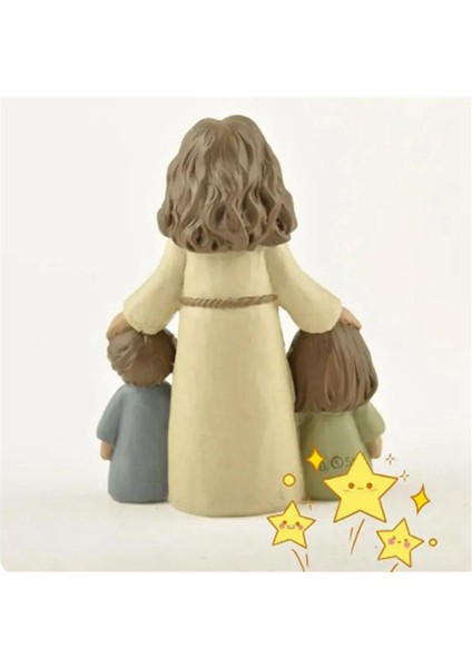 Heykelcik Hıristiyan Dini Reçine Heykel Isa Erkek ve Kız El Sanatları Süsleme Ev Dekorasyonu Noel Hediyeleri (Yurt Dışından) modelleri