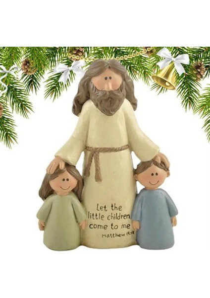 Heykelcik Hıristiyan Dini Reçine Heykel Isa Erkek ve Kız El Sanatları Süsleme Ev Dekorasyonu Noel Hediyeleri (Yurt Dışından) indirimleri