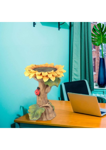 Ayçiçeği Kuş Banyosu Bahçe Dekorasyonu Açık Bahçe Çim Dekor Sanat Süsler (Yurt Dışından) modelleri