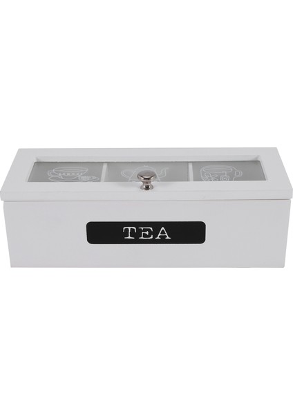 3 Bölmeli Bambu Sistem Çay Poşeti Saklama Kutusu Mücevher Düzenleyici Çay Kutusu Düzenleyici Ahşap Şeker Paketi Kabı (Yurt Dışından)