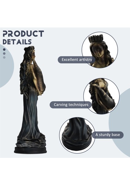 Gözü Bağlı Fortuna Heykeli Antik Yunan Roma Şans Tanrıçası Vintage Şans Heykeli Şans Dekorasyonları Ev Için 35CM (Yurt Dışından) indirimleri