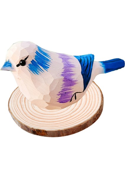 Ahşap Kuş Süsleri Iskandinav Tarzı Ahşap El Oyması Kuş Sanatı Dekorasyon Minyatür Hayvan El Sanatları Çocuk Hediyeleri, B (Yurt Dışından)