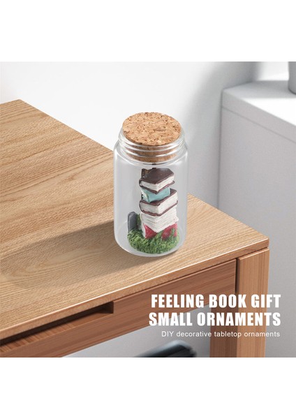 Minyatür Kütüphane Dekoru Minyatür Kitap Merdiven Süsleri Şeffaf Kapta Dekoratif Model Heykel Sahne Minyatür A (Yurt Dışından) indirimleri