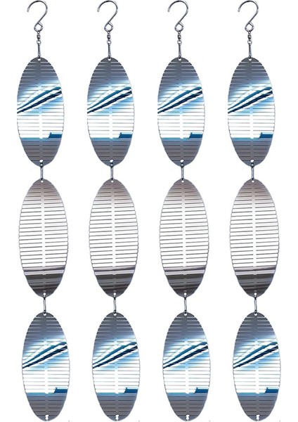4set Metal Kuş Korkutma Diskleri Kuş Reflektörlü Parlak Rüzgar Döndürücüler, Açık Hava Ev Bahçe Dekorasyonu Asma (Yurt Dışından)