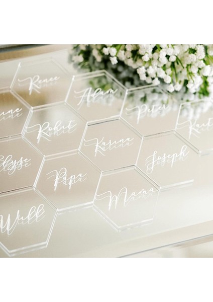 50 Adet Şeffaf Akrilik Masa Yer Kartı Tabanı ile Düğün Oturma Kartları Konuk Isimleri Etiketi Davetiye Parti Dıy Dekorasyon (Yurt Dışından) fiyatları