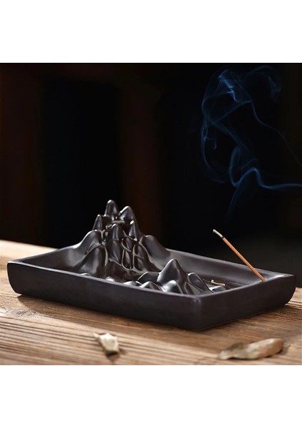 Dağ Geri Akış Tütsü Brülör Tütsü Sopa Tutucu Seramik Çömlek Tütsü Tutucu Meditasyon Yoga Spa Gevşeme Için (Yurt Dışından) modelleri