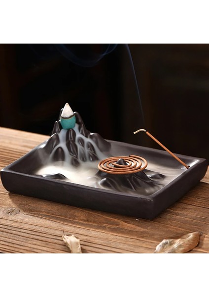 Dağ Geri Akış Tütsü Brülör Tütsü Sopa Tutucu Seramik Çömlek Tütsü Tutucu Meditasyon Yoga Spa Gevşeme Için (Yurt Dışından) fırsatları