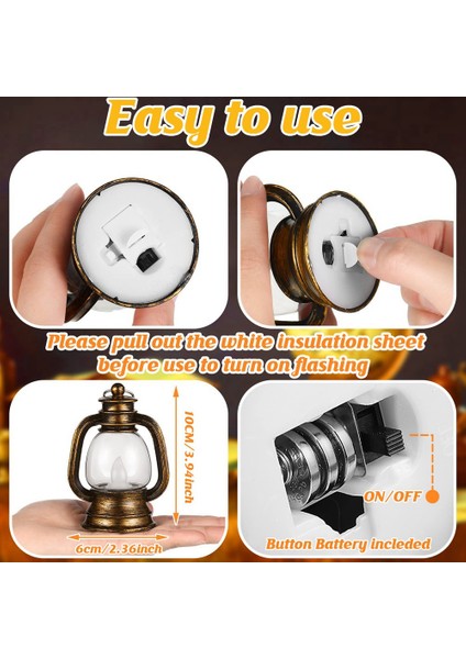 24 Adet Altın Mum Fener Işığı Alevsiz LED Gaz Lambası Mini Mum Işığı Asılı Fener Noel Ev Deco (Yurt Dışından) modelleri