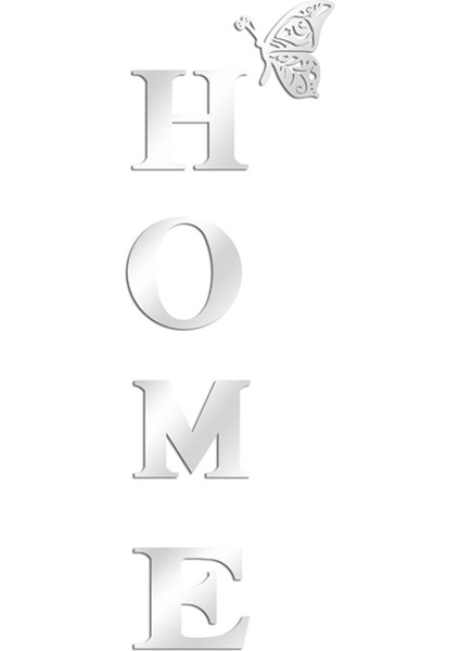 Duvar Dekoru Harf Işaretleri Akrilik Ayna Duvar Sticker Oturma Odası Yatak Odası Ev Dekoru Duvar Için Duvar Süslemeleri, Siyah (Yurt Dışından) fiyatları