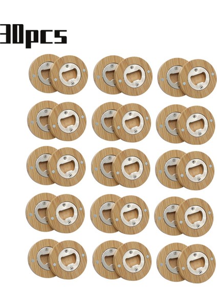 30 Adet Dıy Bambu Yuvarlak Şekil Şişe Açacakları Dak Altlığı Buzdolabı Mıknatısı Buzdolabı Sticker Dekorasyonu Bira Şişe Açacağı (Yurt Dışından) fiyatları