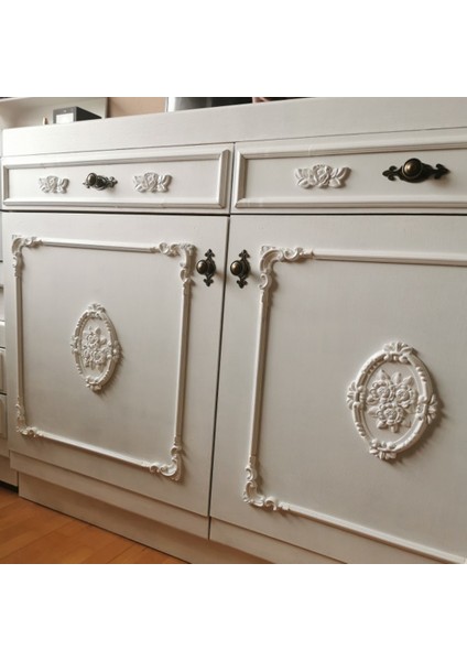 Adet Ahşap Oyma Aplike Çerçeve Onlay Boyasız Mobilya Dekorasyon Boyasız Oval Desenler 21X15 cm (Yurt Dışından) indirimleri