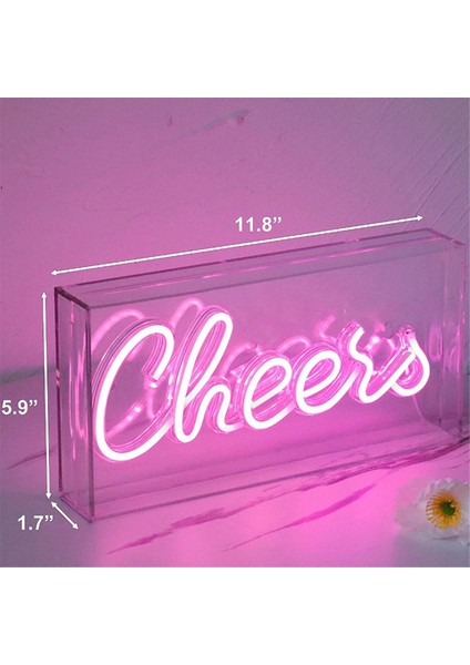 Cheers Neon Işık USB LED Işıklı Masa Işık Kutusu Cheers Neon Işık 3D Duvar Neon Sıcak Işık Işık Parti Dekoru Için Neon Işık B (Yurt Dışından) fiyatları