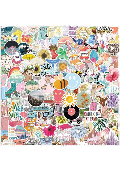 200 Adet Su Şişesi Çıkartmaları Su Geçirmez Vinil Çıkartmalar Gençler Için Çıkartma Paketleri Bilgisayar, Dizüstü Bilgisayar, Kaykay Için (Yurt Dışından)