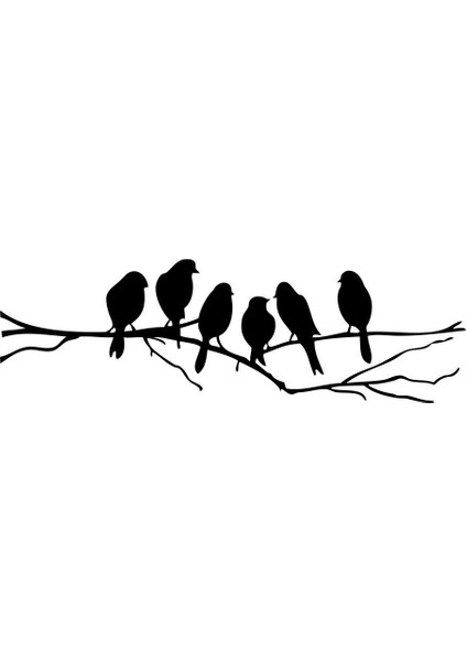 Bir Telde Kuşlar Duvar Çıkartmaları Kuşlar Duvar Çıkartmaları Alıntı Vinil Duvar Sticker Oturma Odası Kanepe Duvar Yatak Odası Sanat Dekorasyon Siyah (Yurt Dışından)