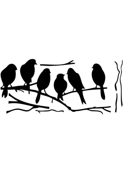 Bir Telde Kuşlar Duvar Çıkartmaları Kuşlar Duvar Çıkartmaları Alıntı Vinil Duvar Sticker Oturma Odası Kanepe Duvar Yatak Odası Sanat Dekorasyon Siyah (Yurt Dışından) fiyatları