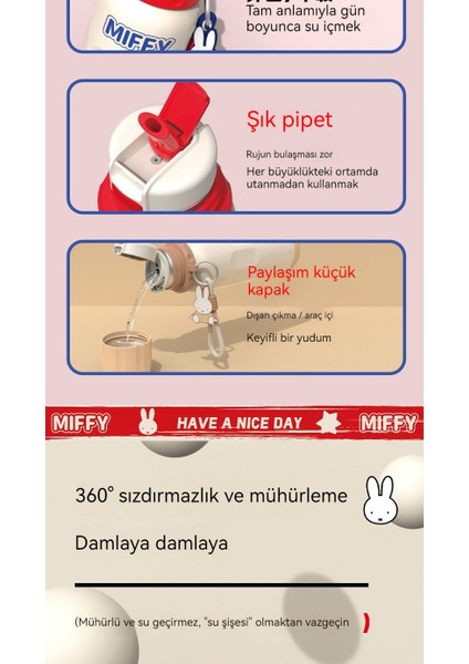Termos Bardak Kızlar Yüksek Görünümlü Büyük Kapasiteli Pipetli Bardak Taşınabilir Su Isıtıcısı (Yurt Dışından) fırsatları
